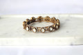 Regal Antique Gold Pear Polki Halo Bangle
