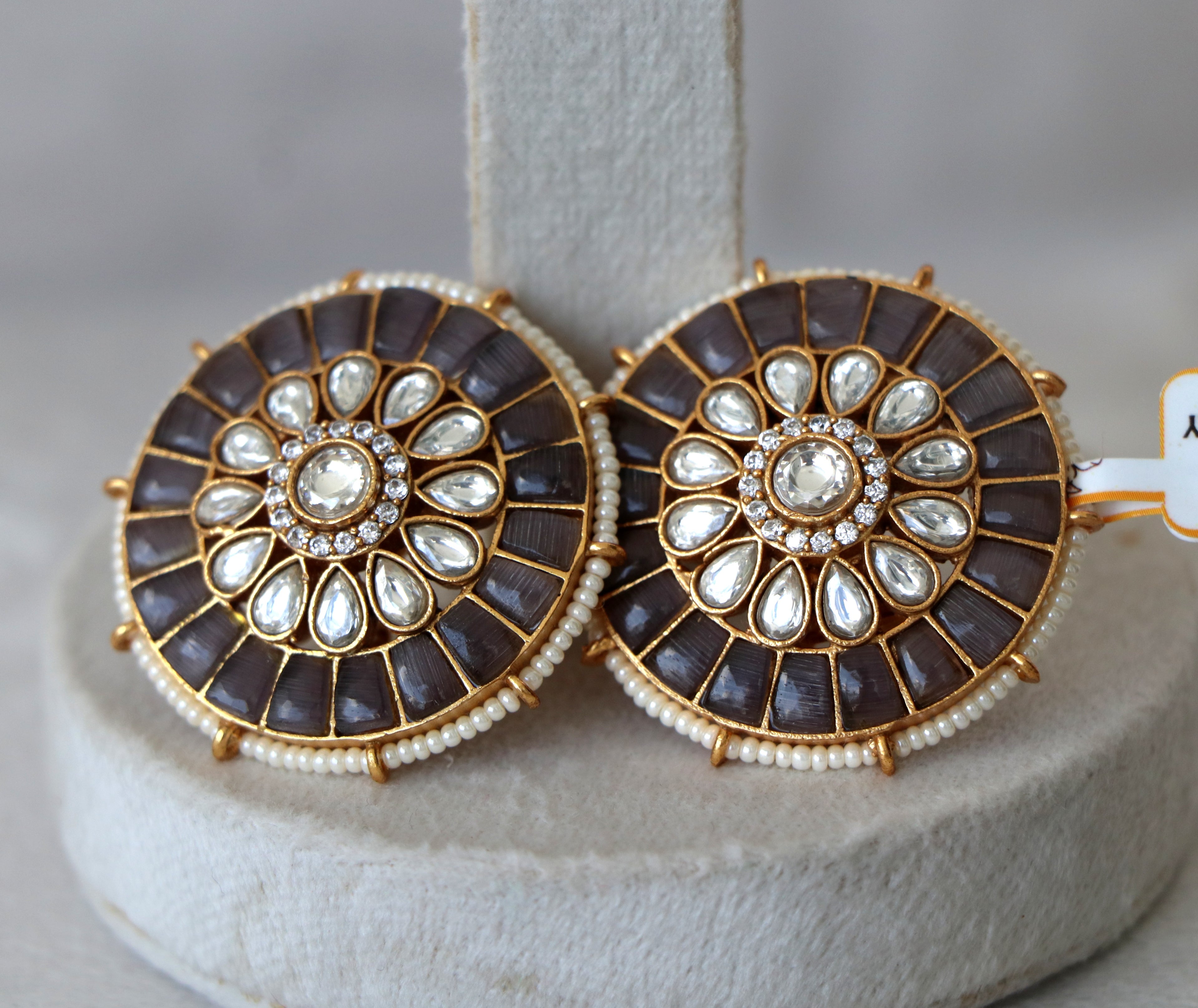 Regal Onyx Bloom Earrings