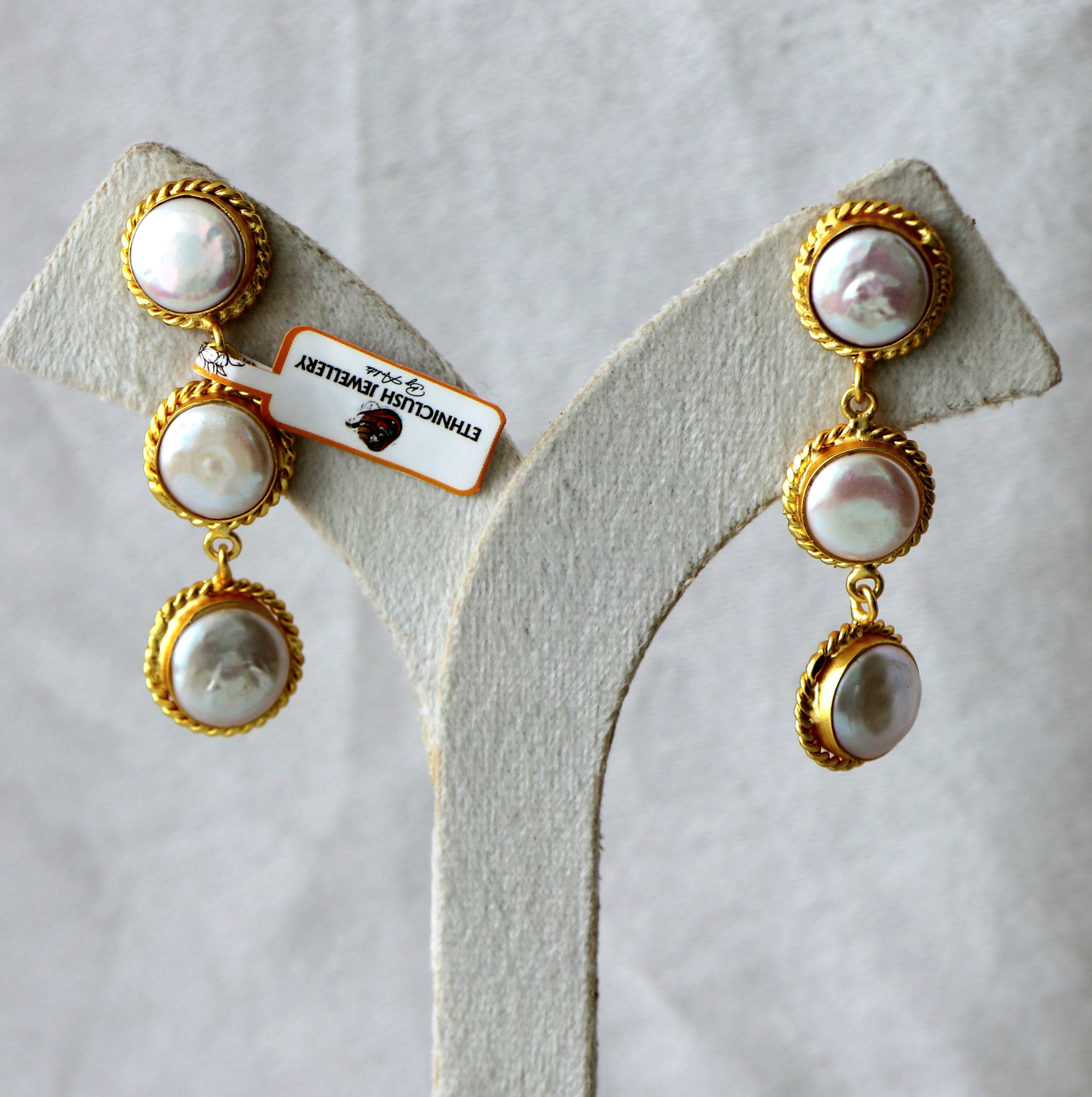 Regal Pearl Cascade Earrings