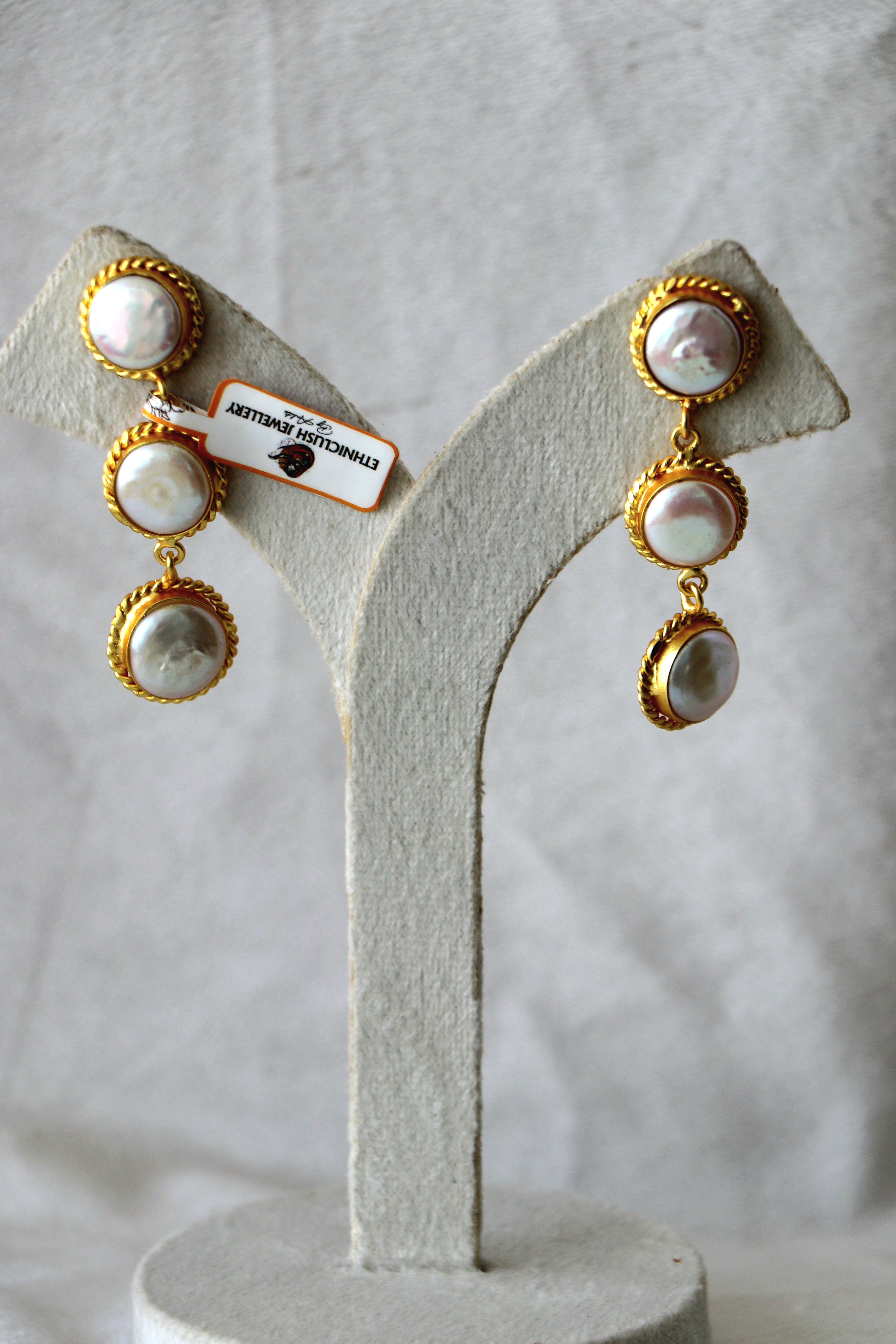 Regal Pearl Cascade Earrings