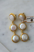 Regal Pearl Cascade Earrings