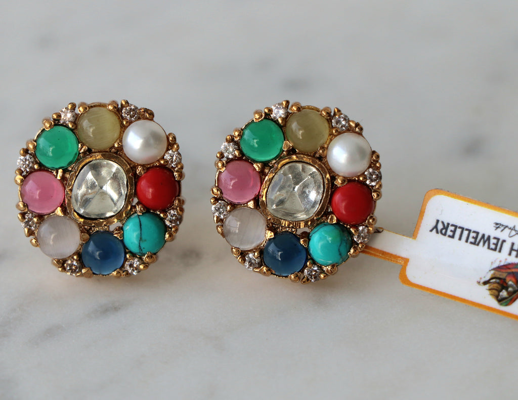 Regal Rainbow stone Earrings