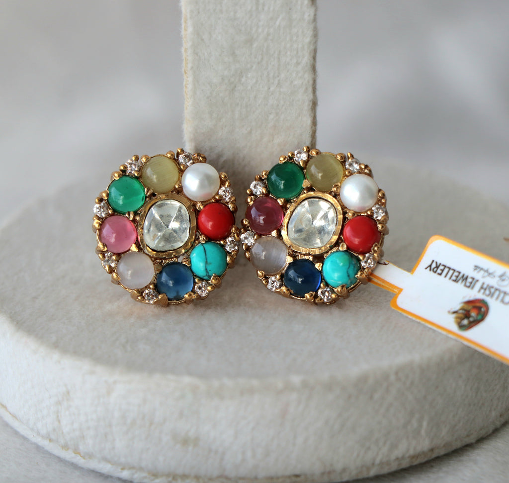 Regal Rainbow stone Earrings