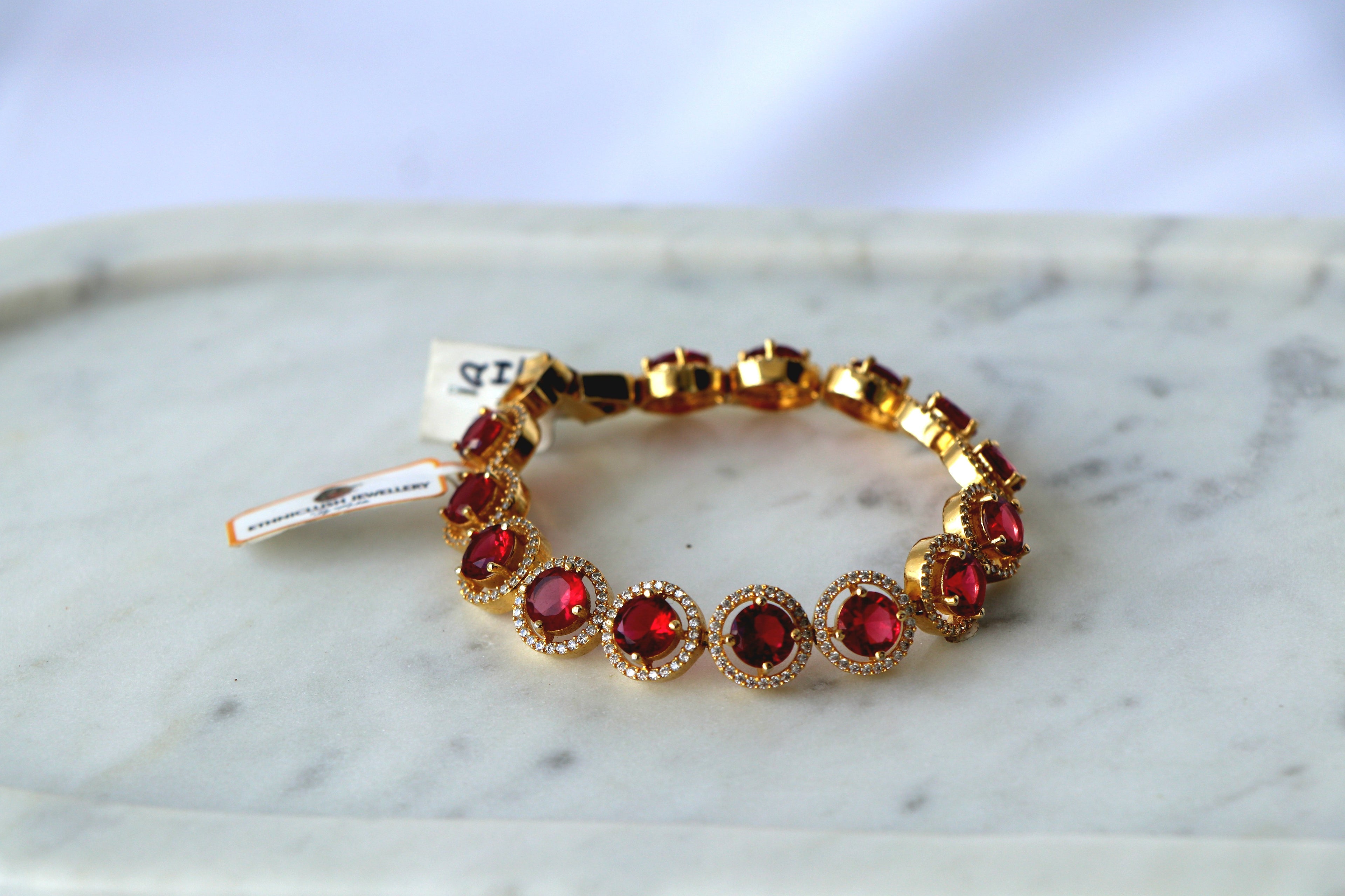 Regal Ruby Cascade Tennis Bracelet