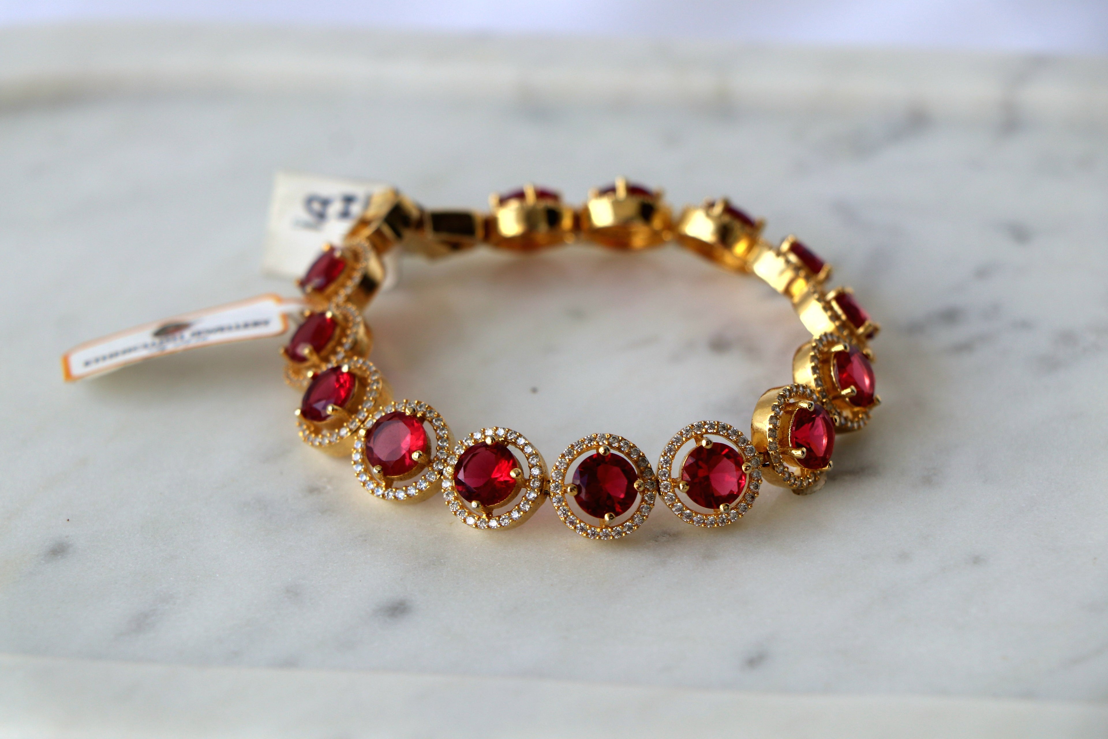 Regal Ruby Cascade Tennis Bracelet