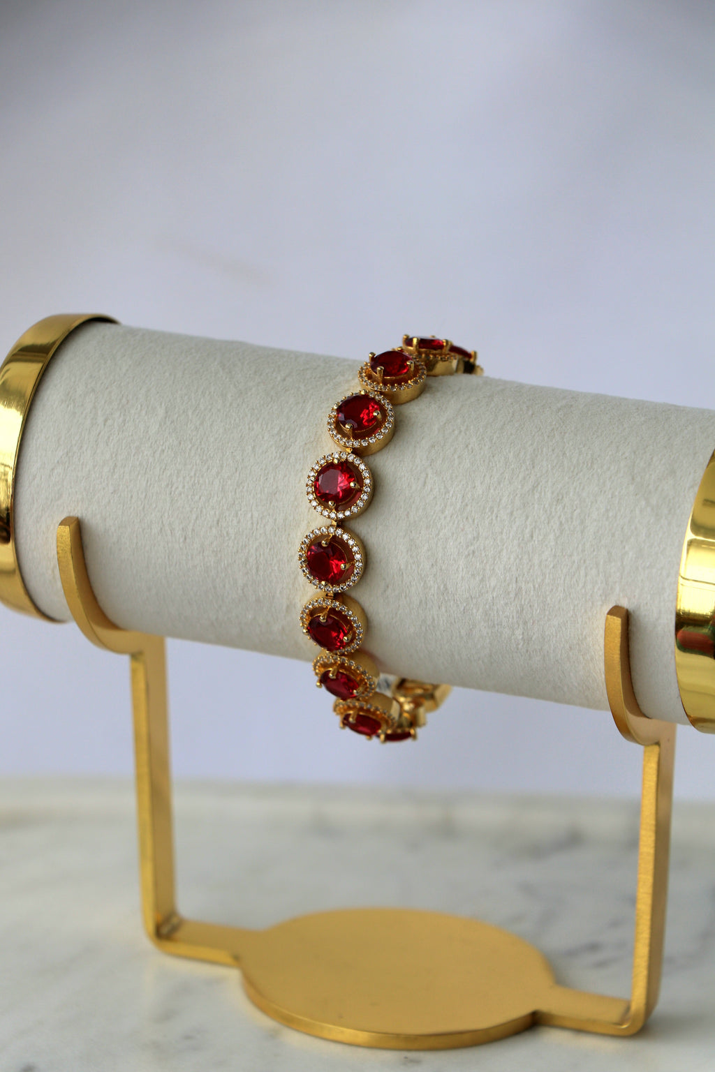 Regal Ruby Cascade Tennis Bracelet