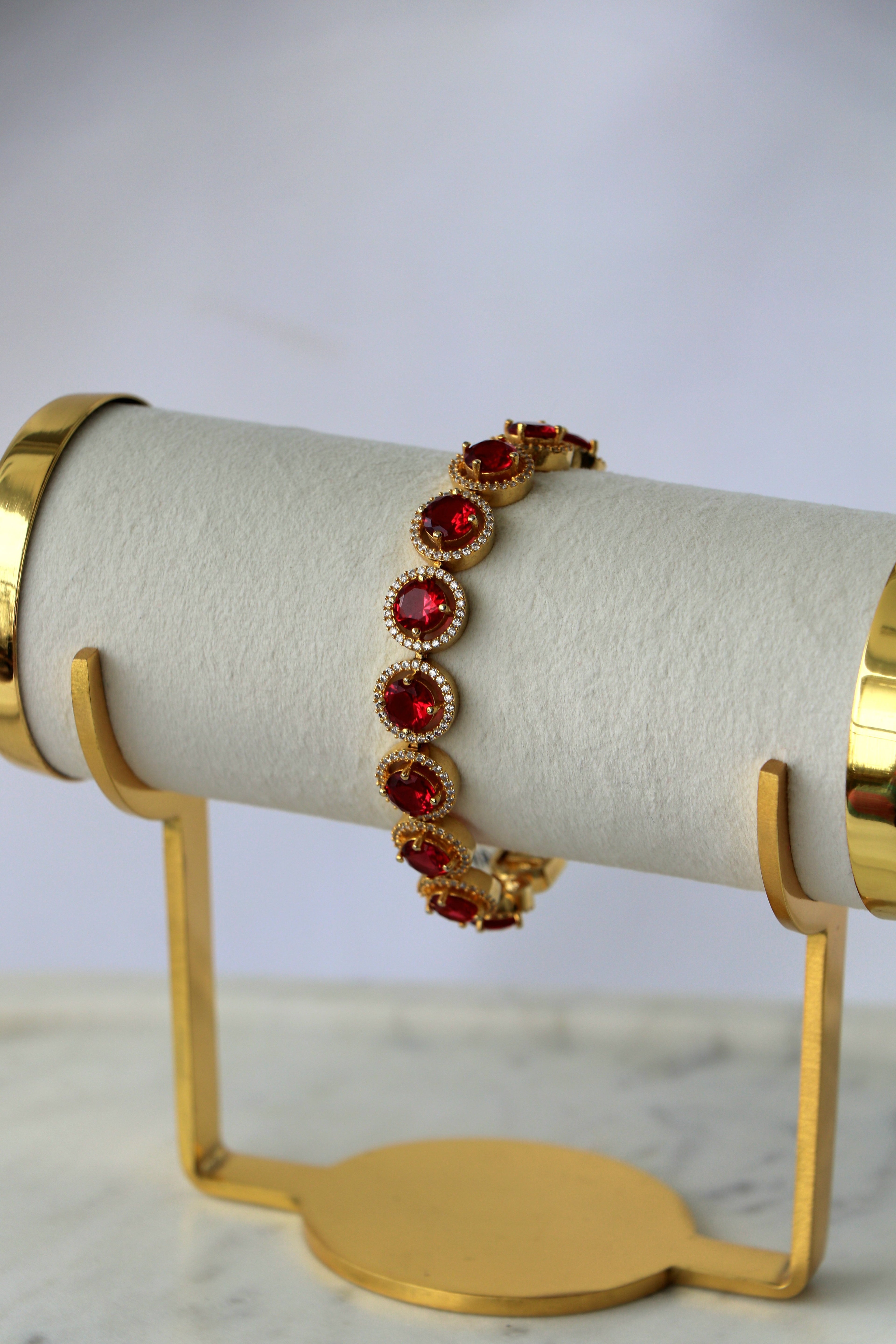 Regal Ruby Cascade Tennis Bracelet