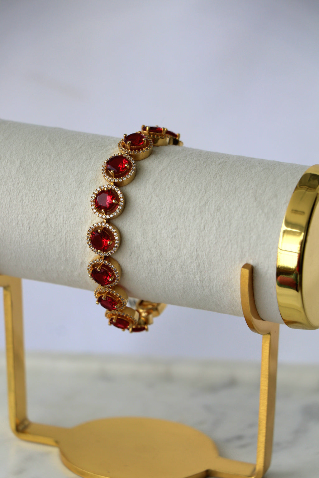 Regal Ruby Cascade Tennis Bracelet
