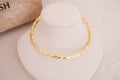River Current Textured Gold Polish Hasli Necklace