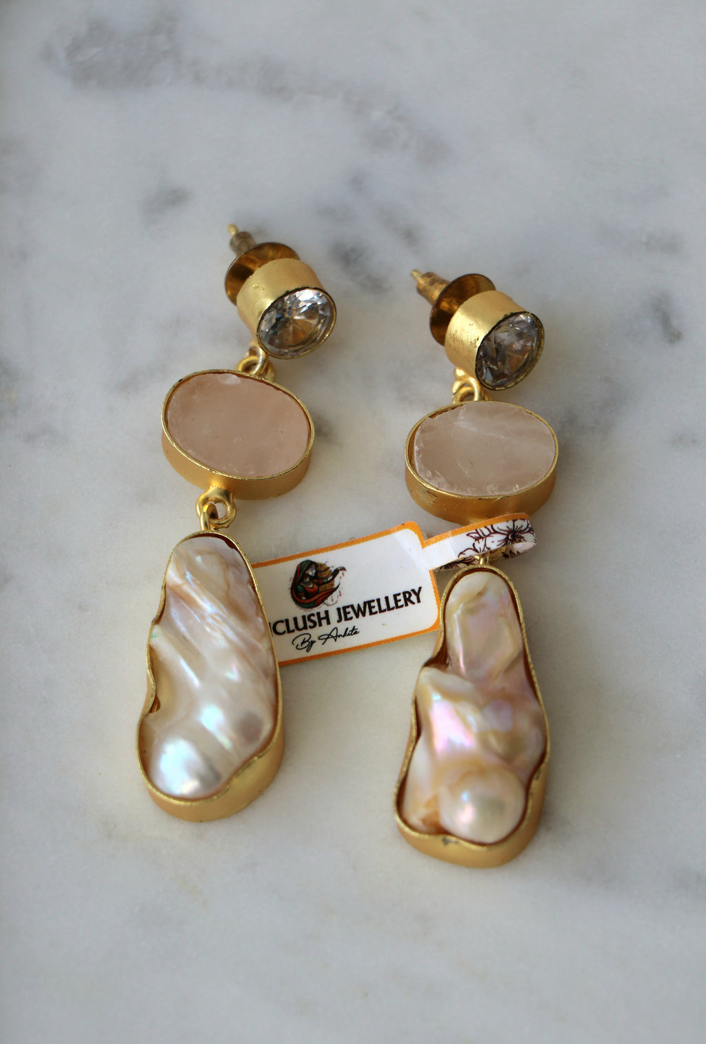 Baroque Pearl Cascade Earrings
