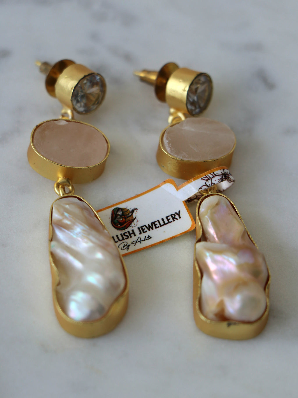 Baroque Pearl Cascade Earrings