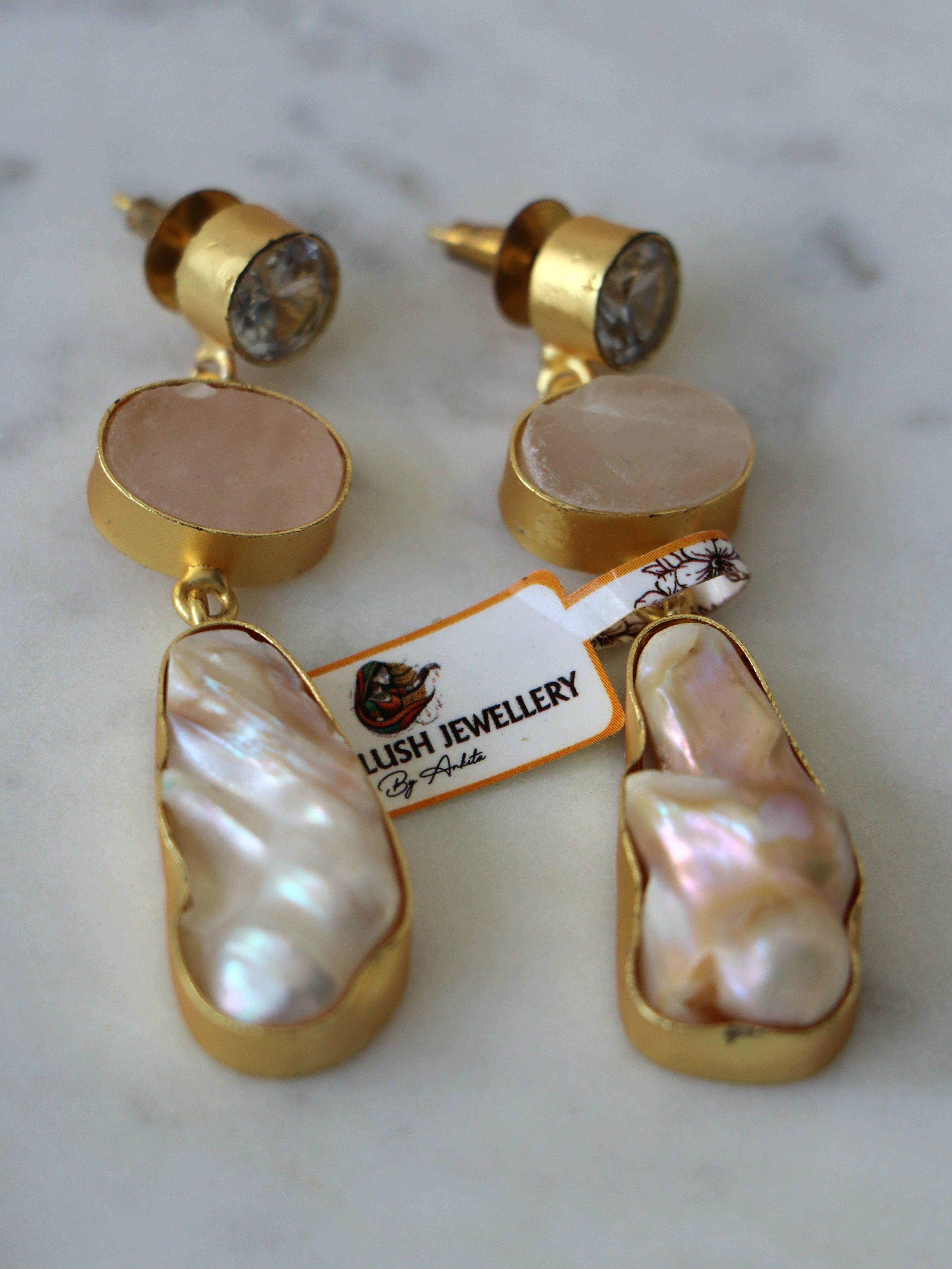 Baroque Pearl Cascade Earrings