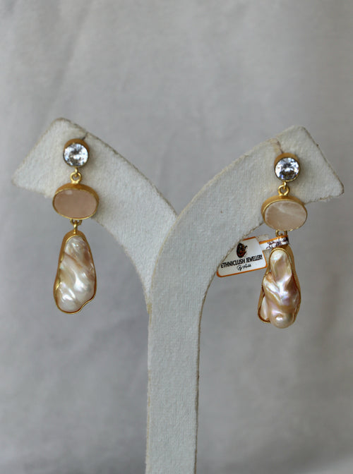 Baroque Pearl Cascade Earrings