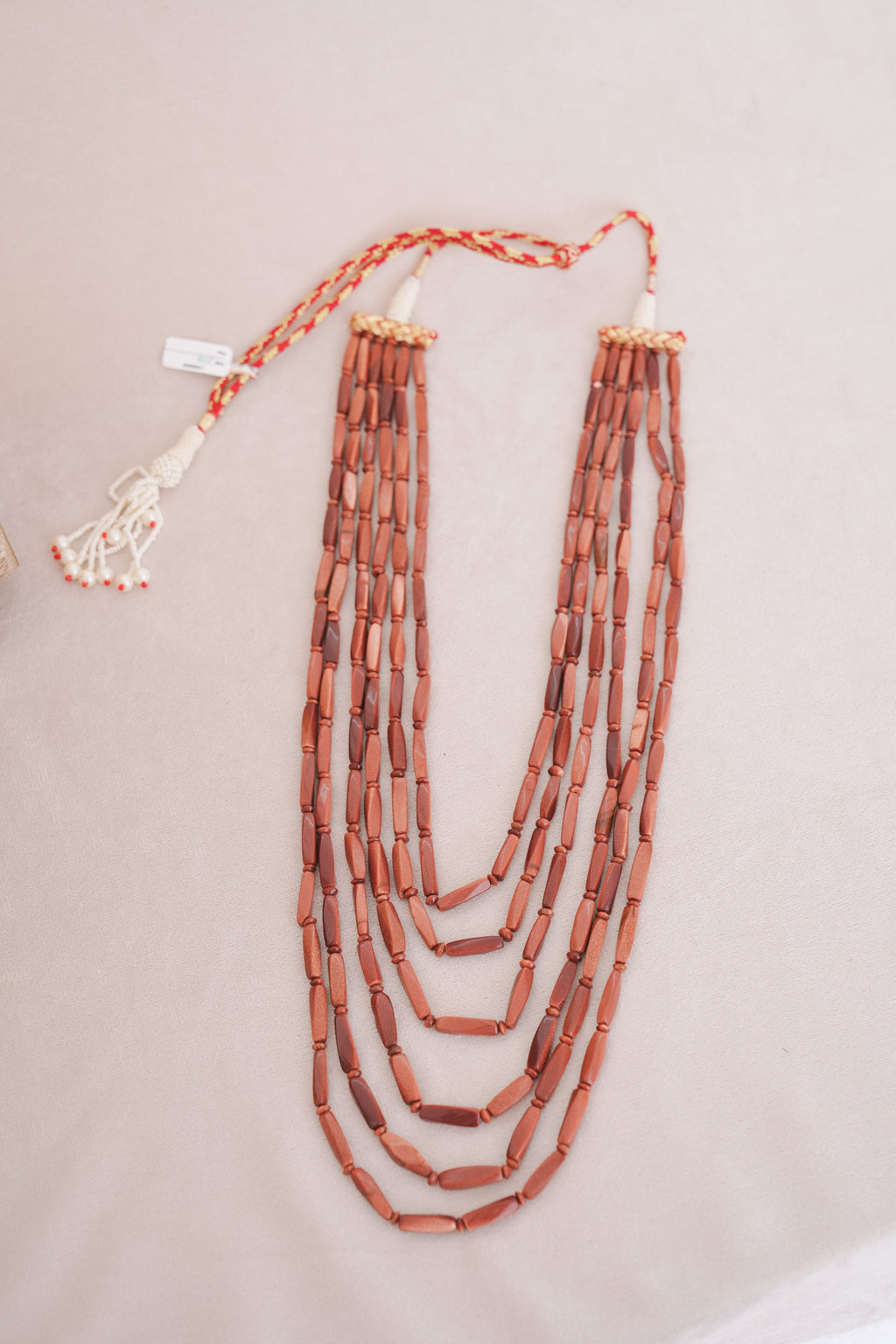 Multi-Strand Rust Sunstone Necklace