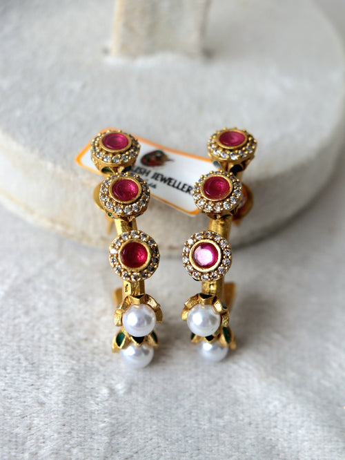 Bloom Enamel Huggie Earrings