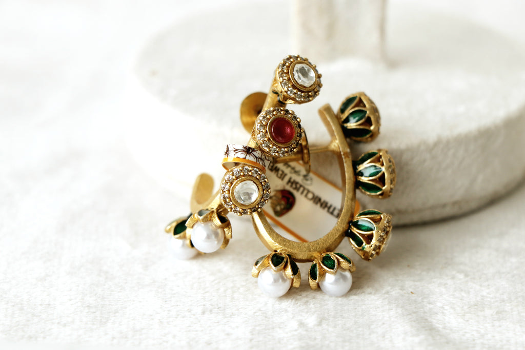 Bloom Enamel Huggie Earrings