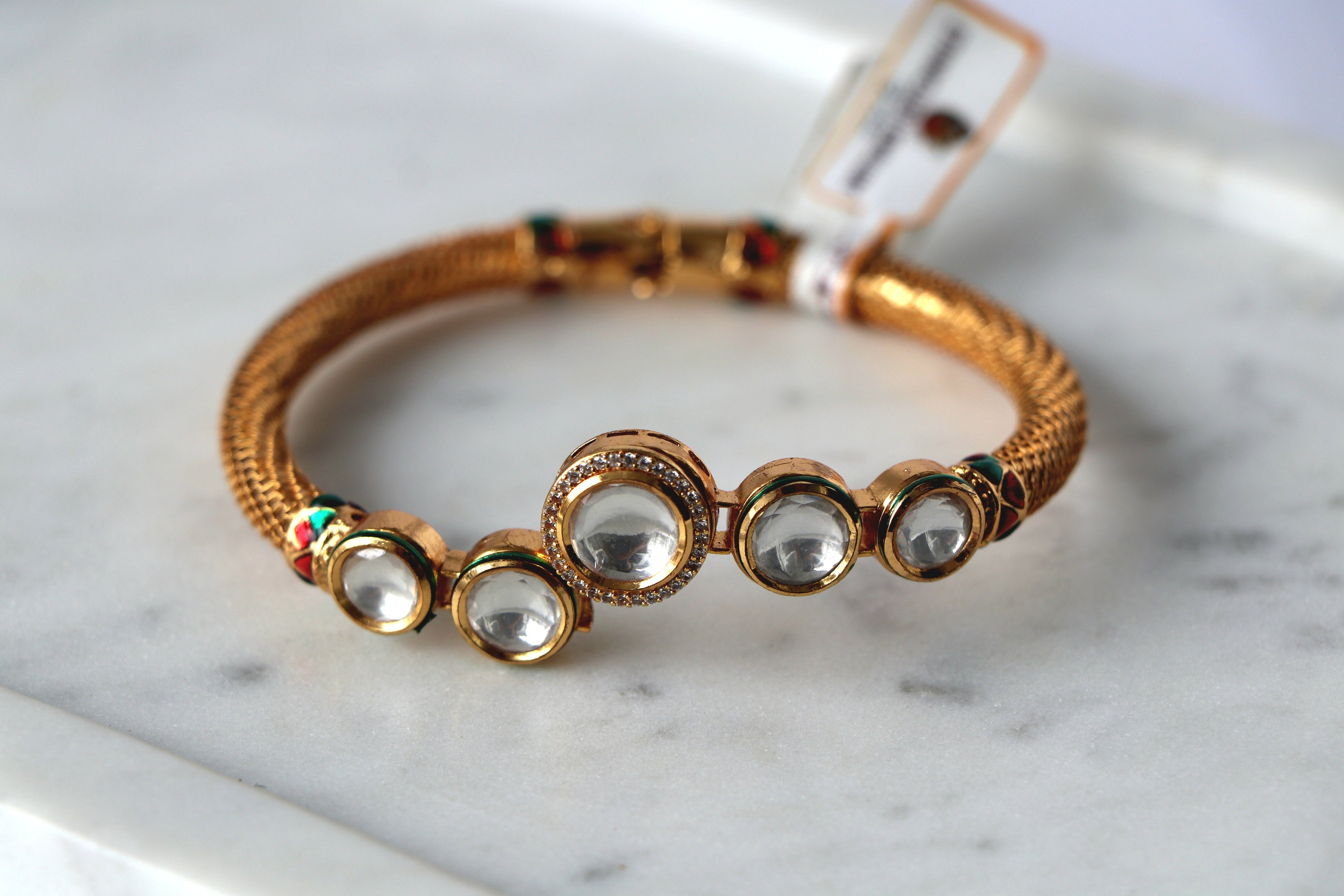 Heritage Kundan Mesh Bracelet