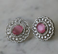 Ruby Radiance Filigree Earrings