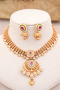 Ruby Sunburst Necklace Set