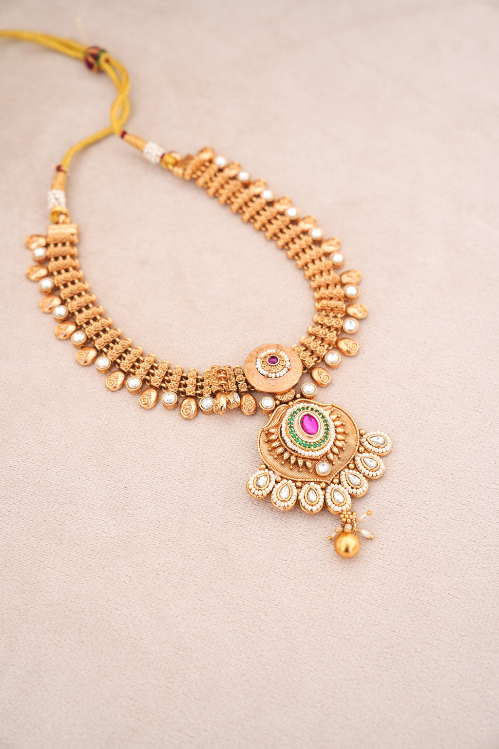 Ruby Sunburst Necklace Set