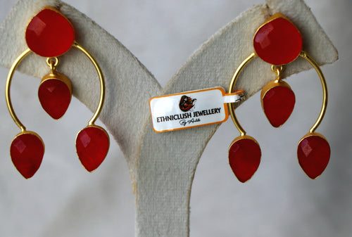 Carnelion Teardrop Earrings