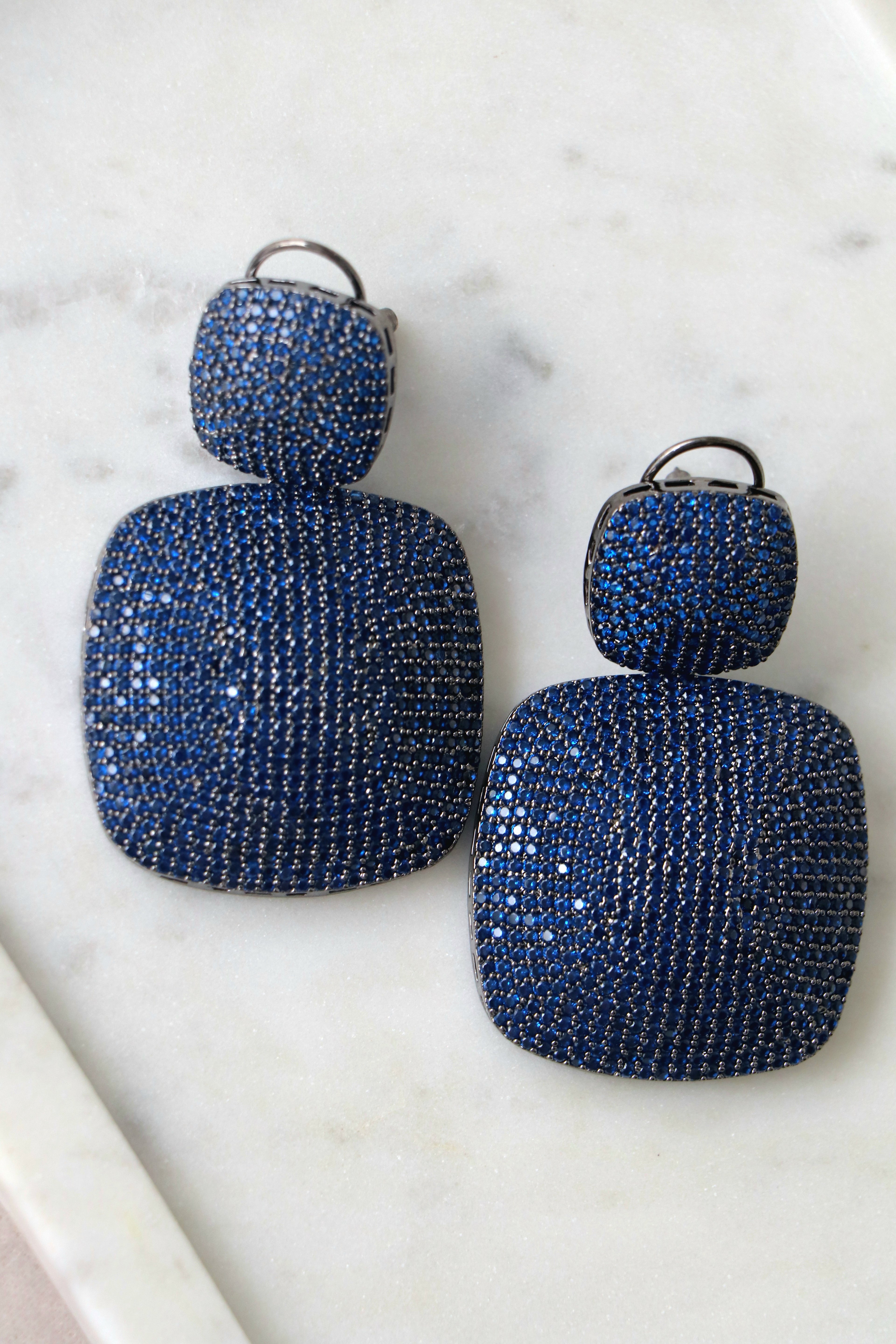 Sapphire Cascade Drop Earrings