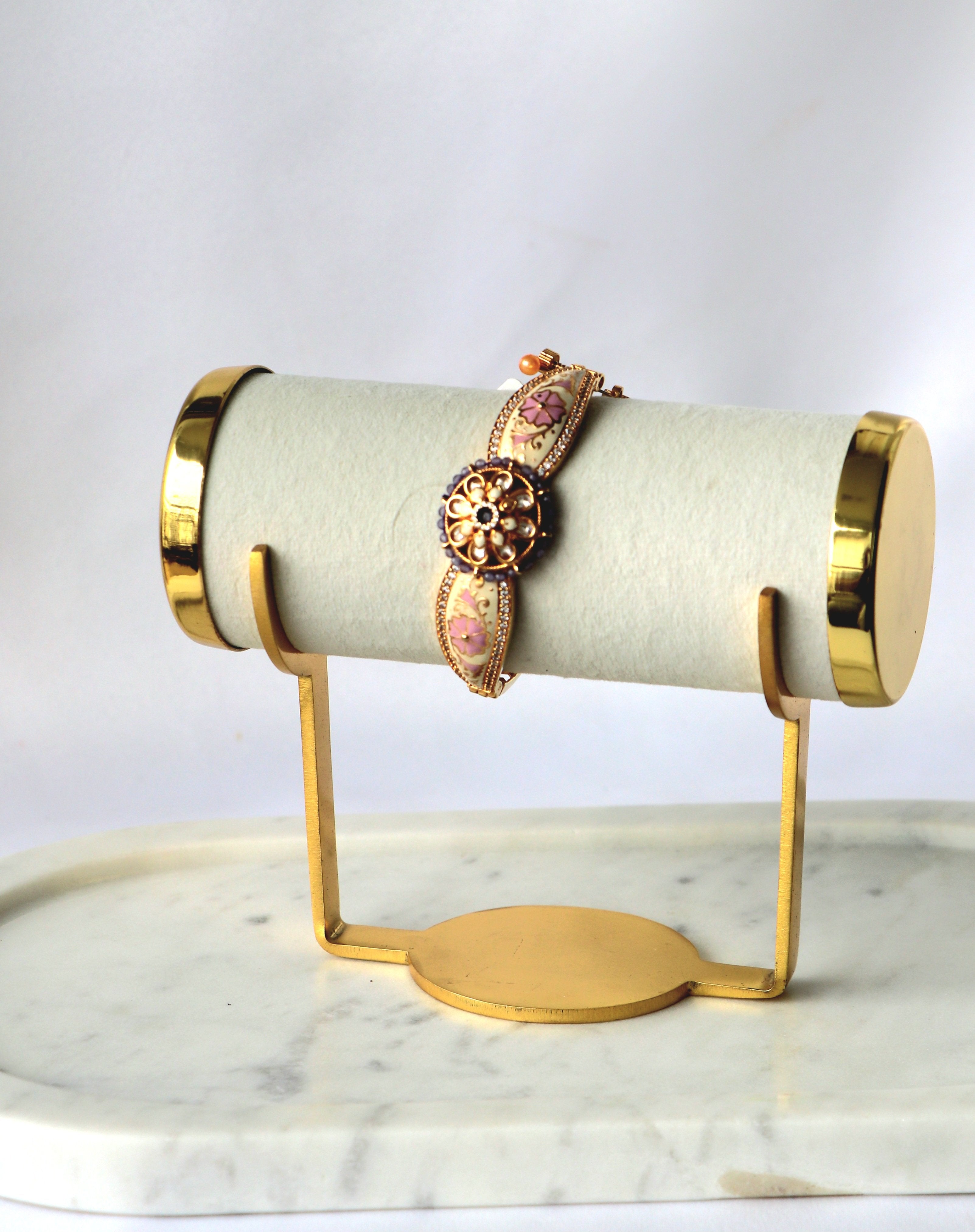 Sapphire Bloom Royal Meenakari Openable Kada Bracelet