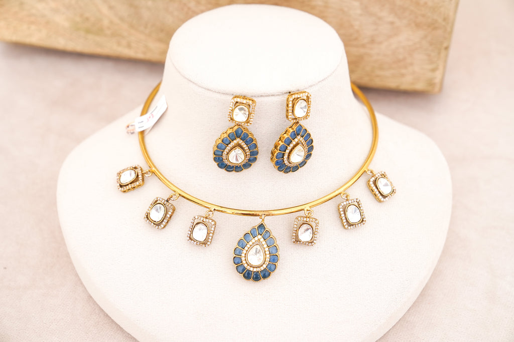 Sapphire Bloom Choker Set