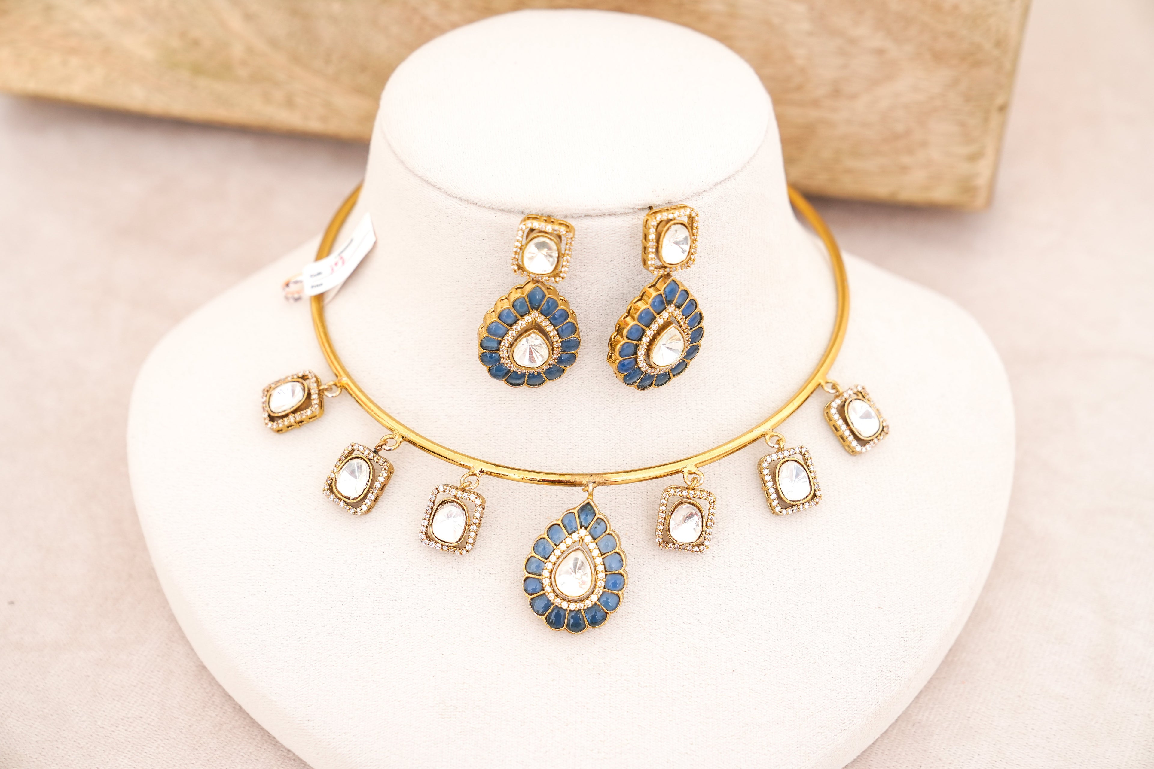 Sapphire Bloom Choker Set