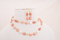 Natural Gemstone & Freshwater Pearl Necklace with Matching Earrings