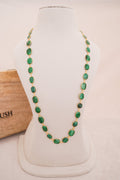 Natural Gemstone Bezel Station Necklace | Gold Finish | Multiple Stone Variants