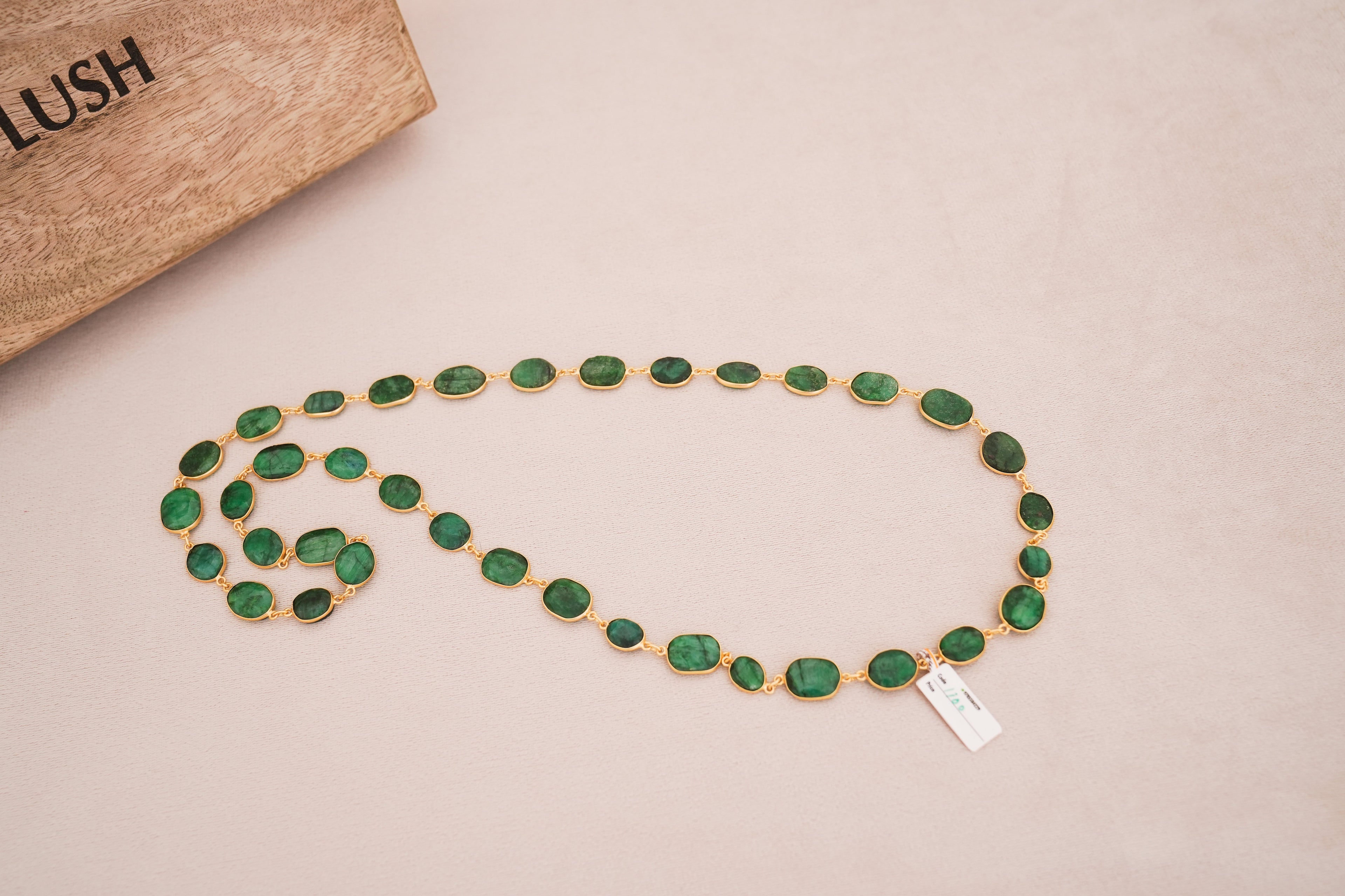 Natural Gemstone Bezel Station Necklace | Gold Finish | Multiple Stone Variants