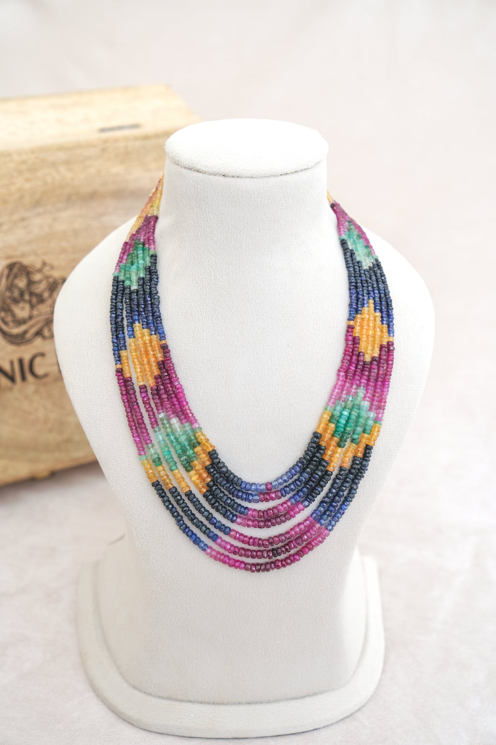 Spectrum Harmony Multi Strand Gemstone Necklace