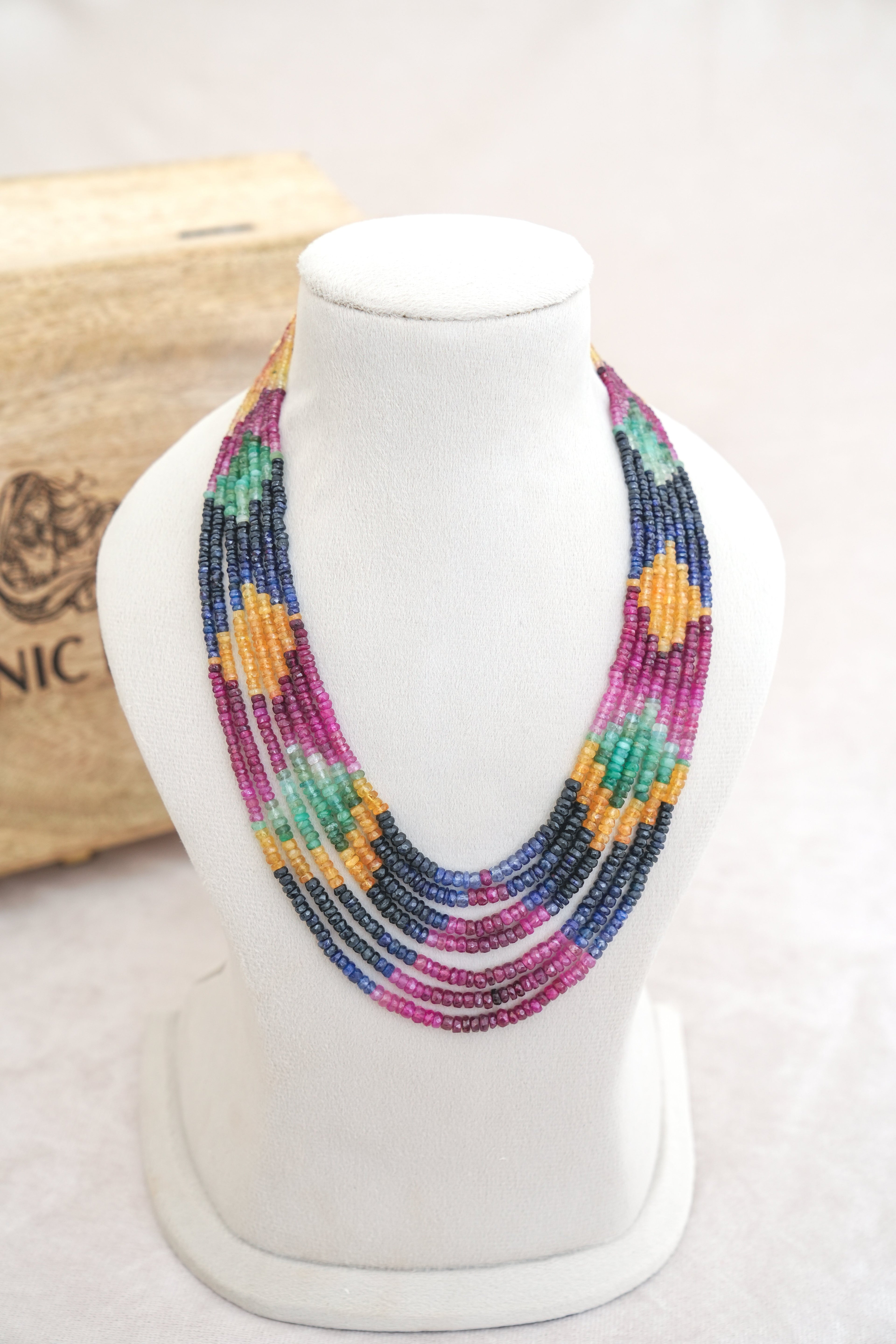 Spectrum Harmony Multi Strand Gemstone Necklace