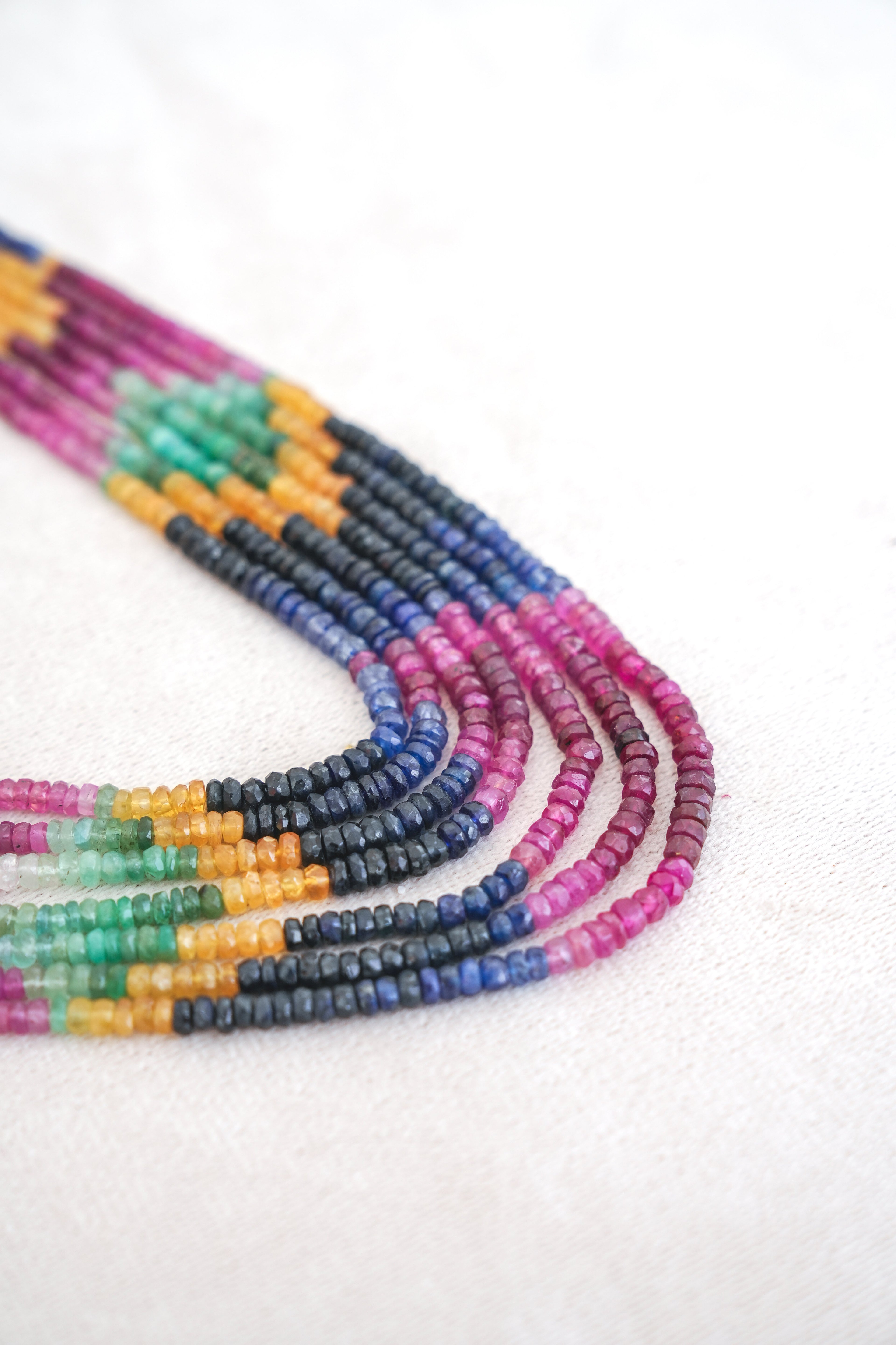 Spectrum Harmony Multi Strand Gemstone Necklace