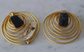 Spiral Onyx Statement Earrings