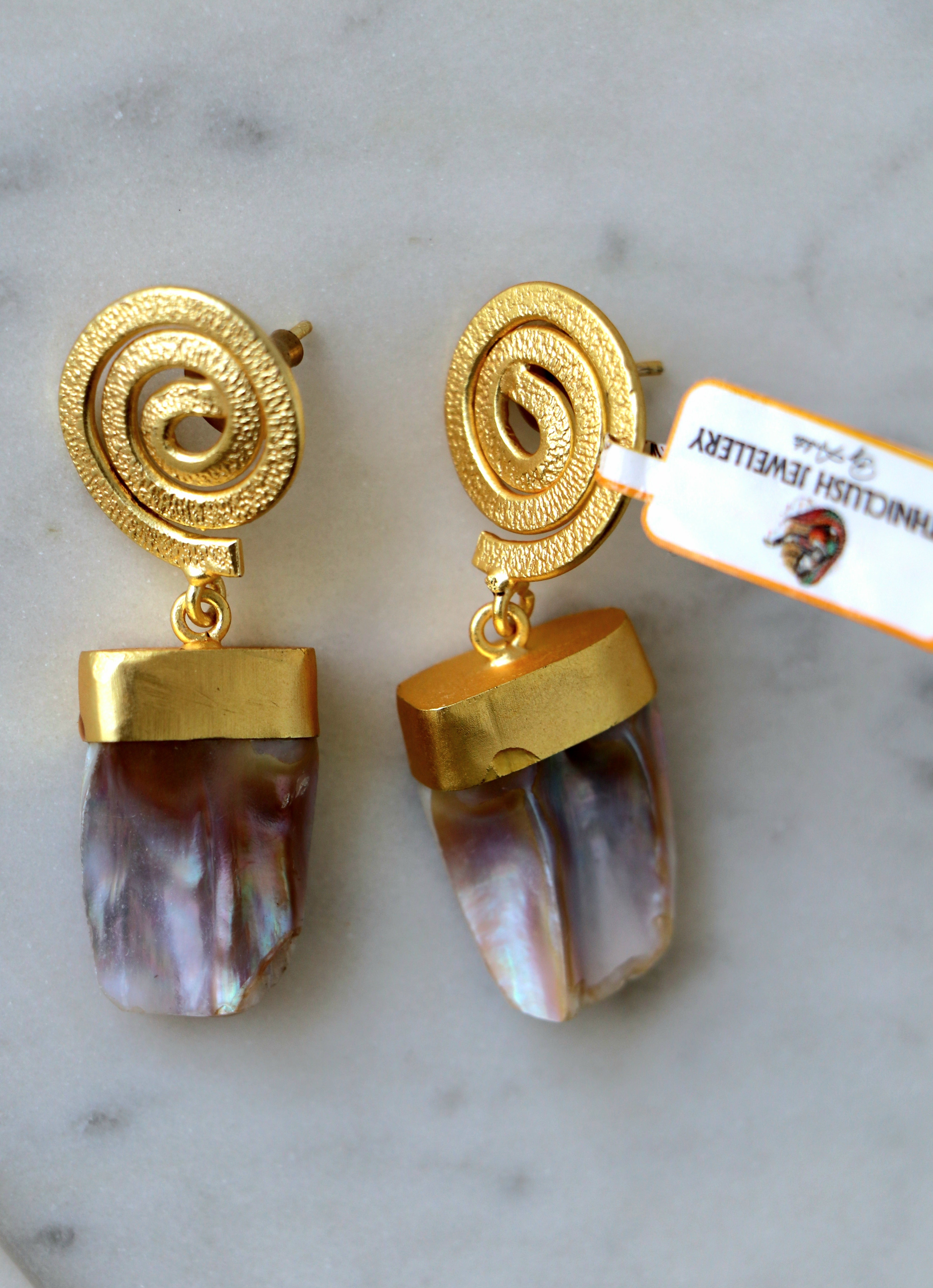 Spiral Radiance Pearl Earrings