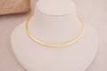 Sunlit Textured Brass Hasli Necklace