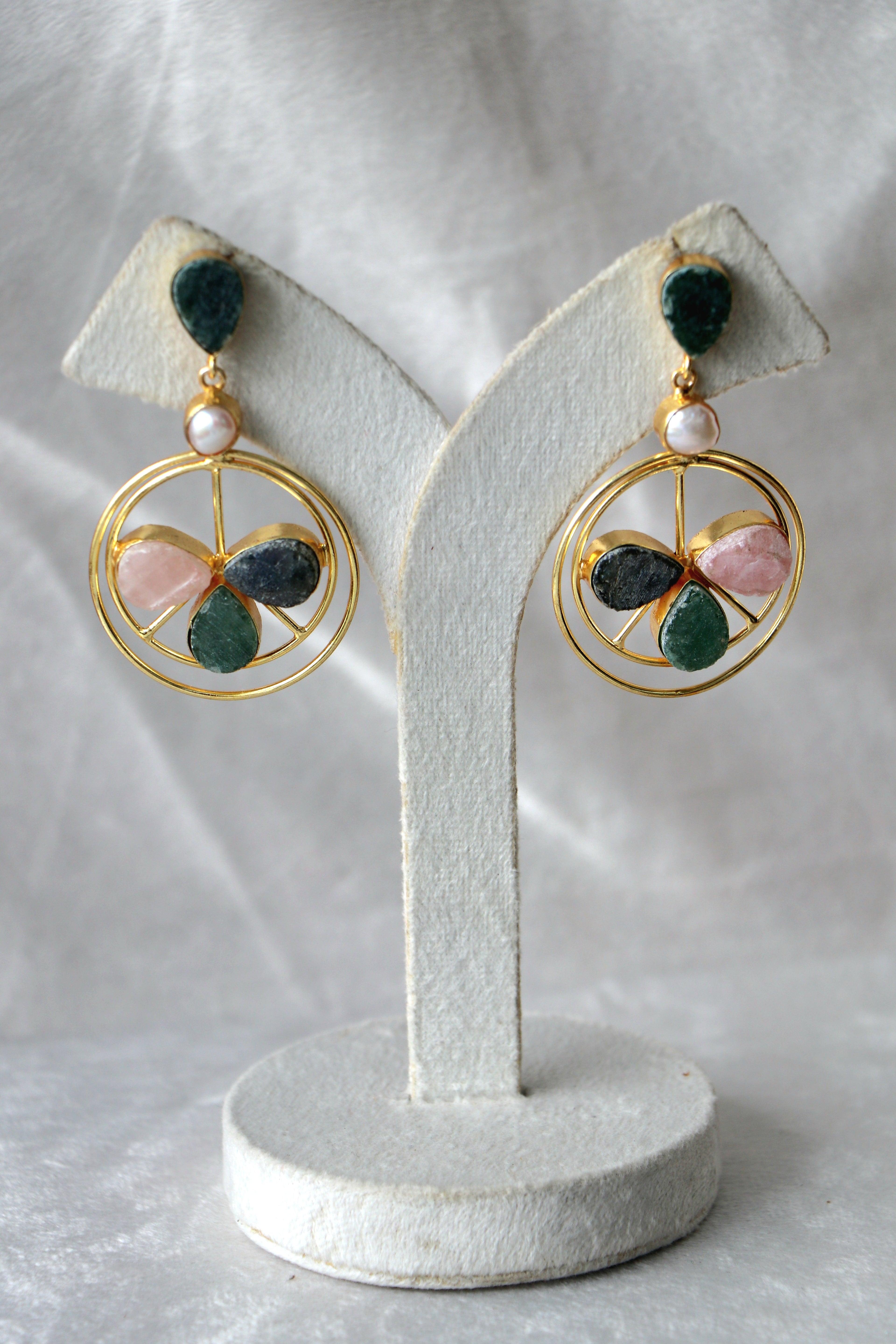 Trinity Bloom Gold Earrings