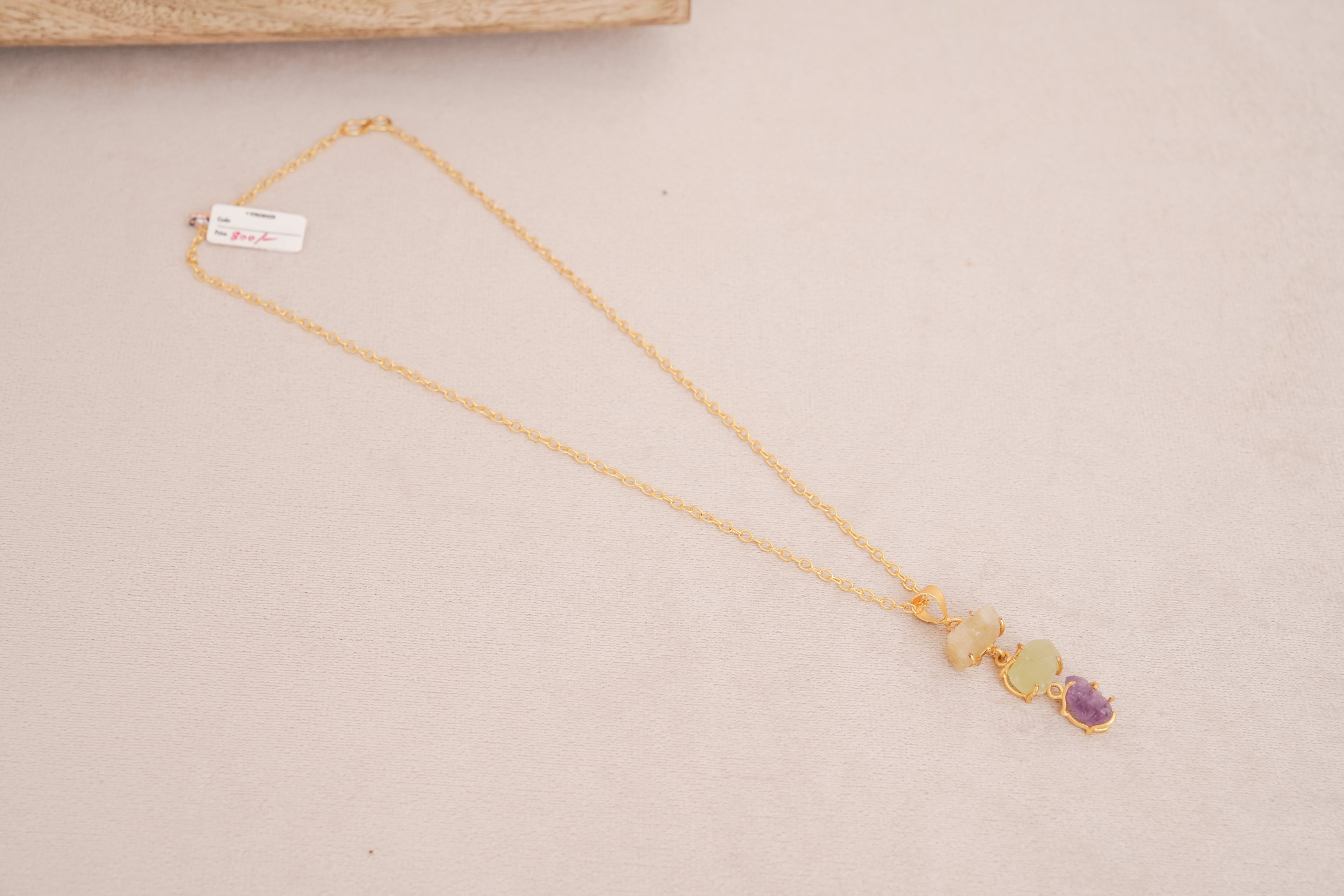Trinity Cascade Gemstone Necklace