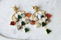 Triune Gem Cascade Earrings