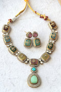 Inlay Stone Kundan Necklace Set