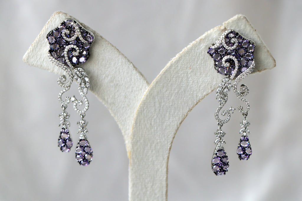 Velvet Bloom Cocktail Earrings
