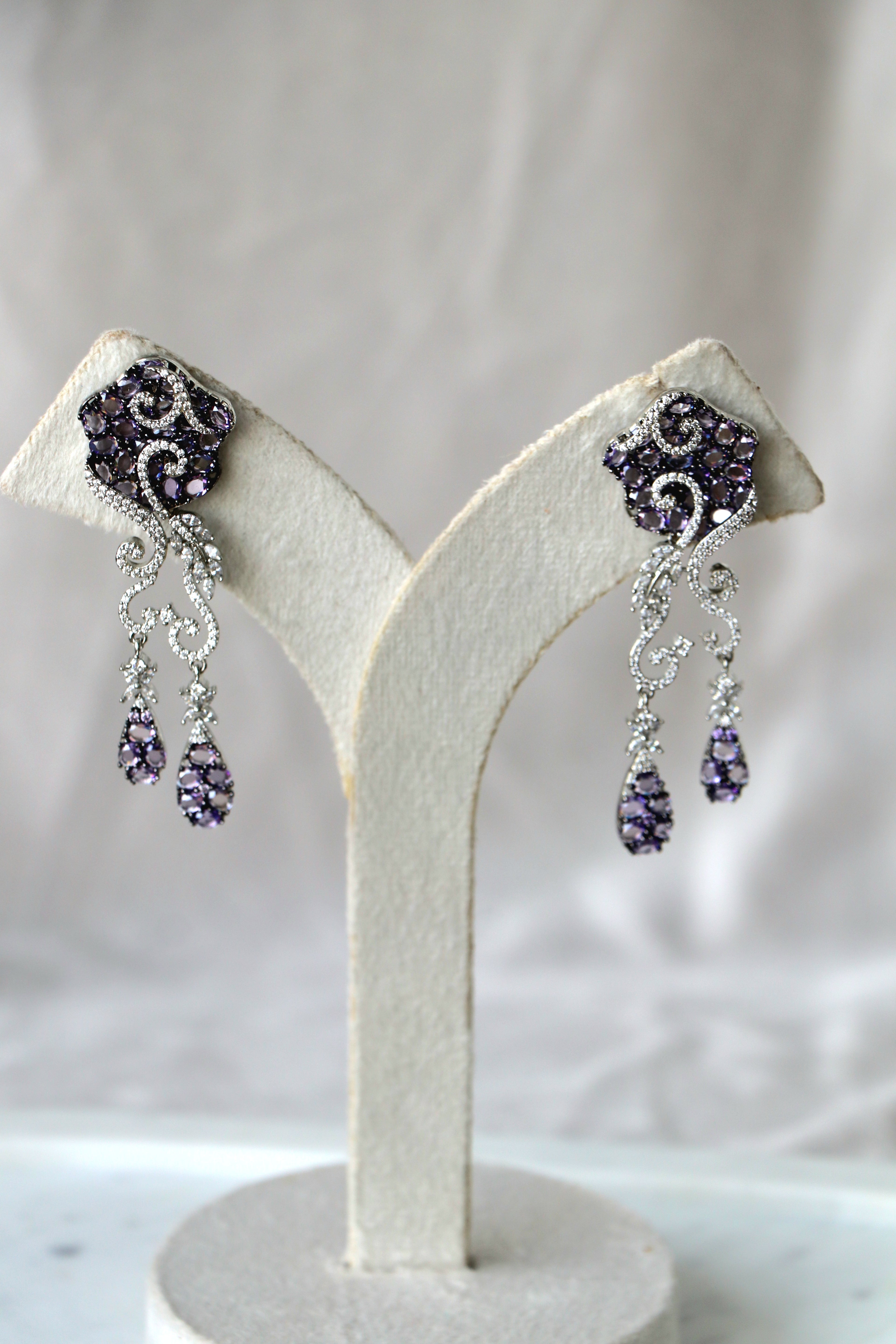 Velvet Bloom Cocktail Earrings