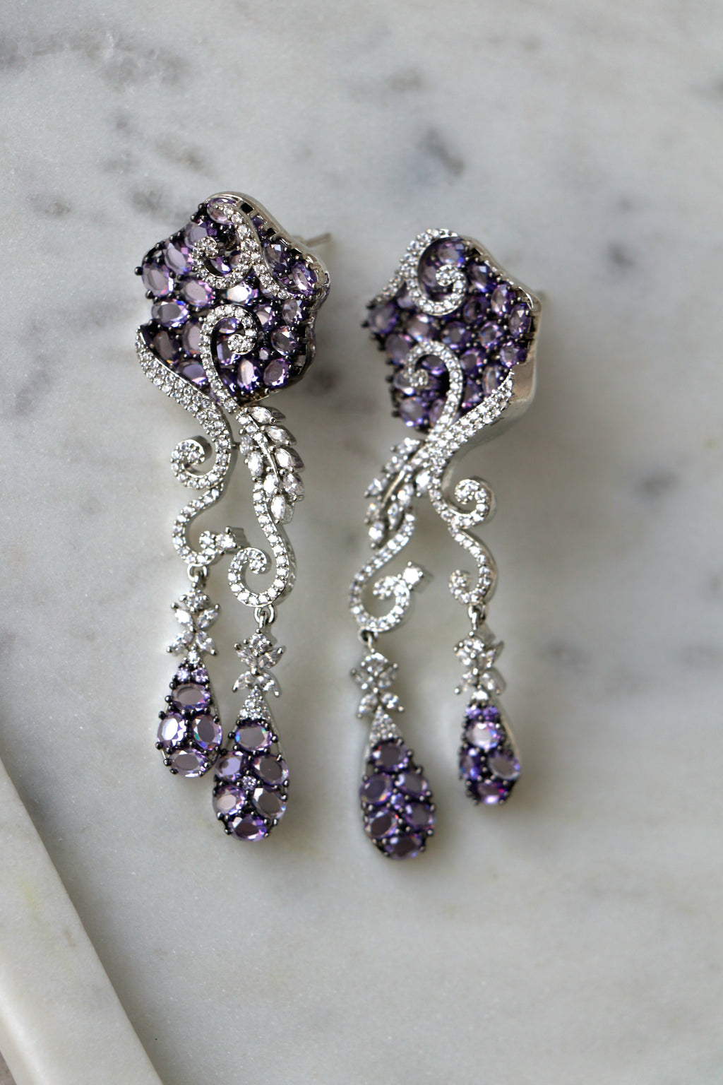 Velvet Bloom Cocktail Earrings