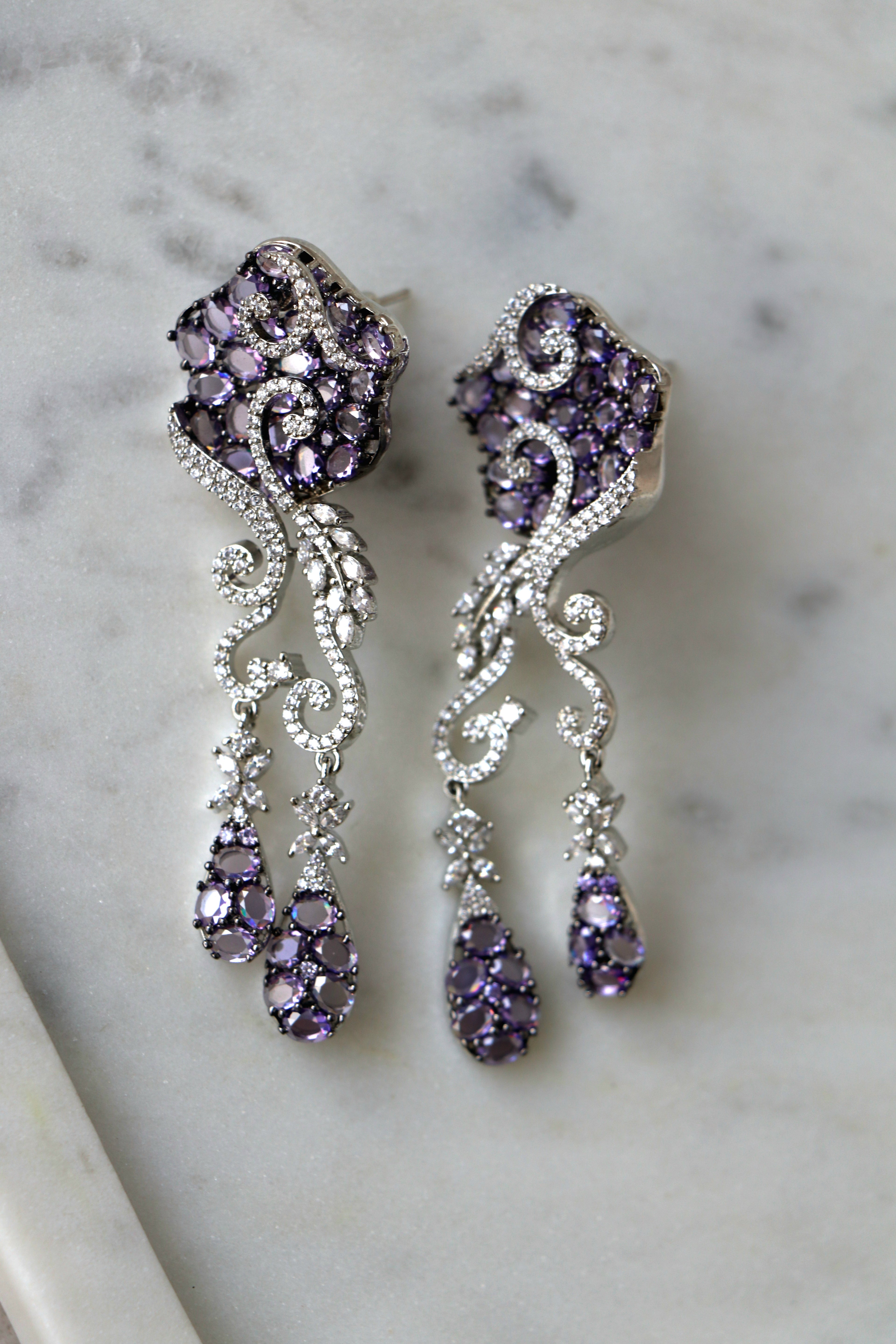 Velvet Bloom Cocktail Earrings