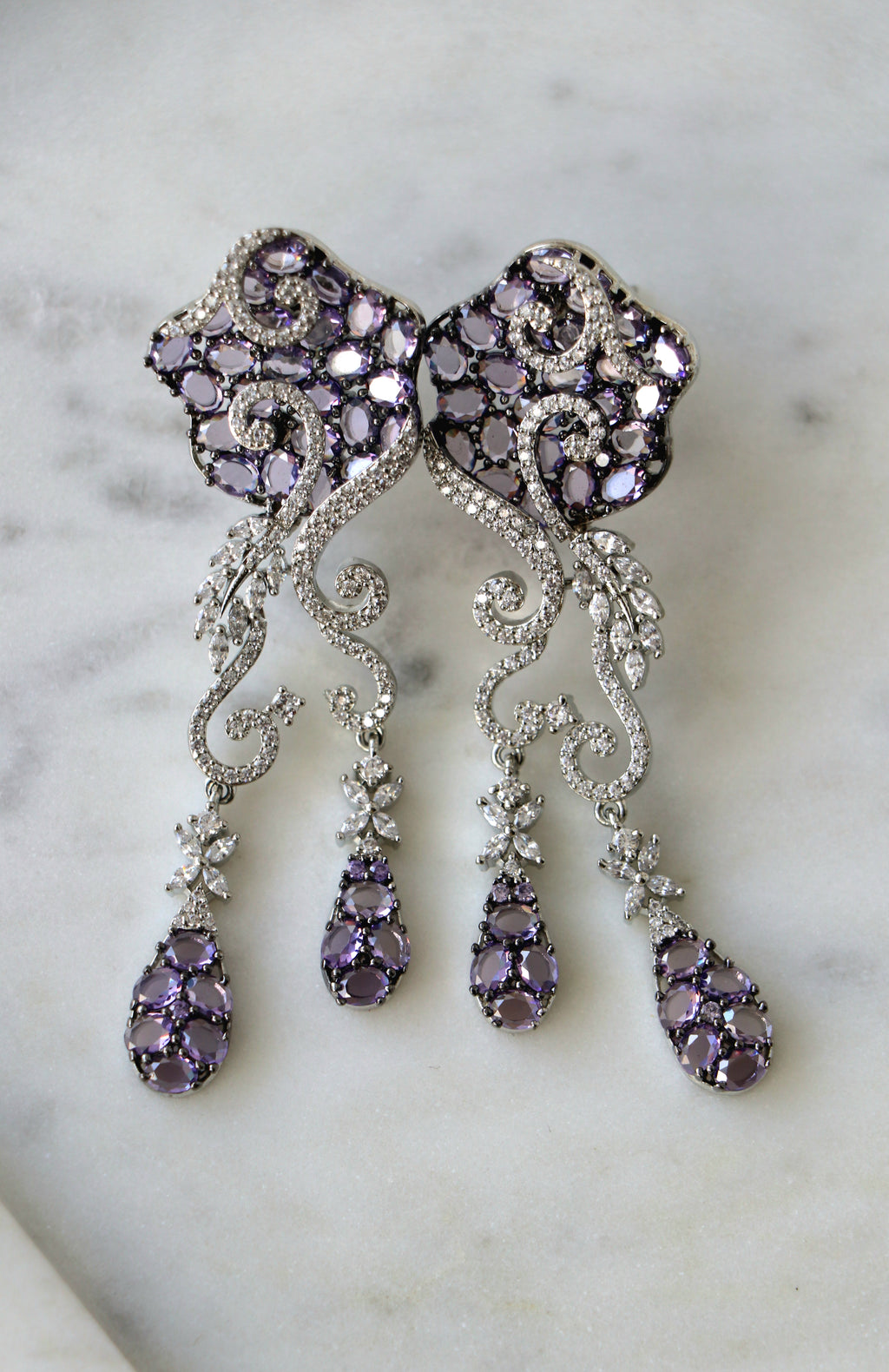 Velvet Bloom Cocktail Earrings