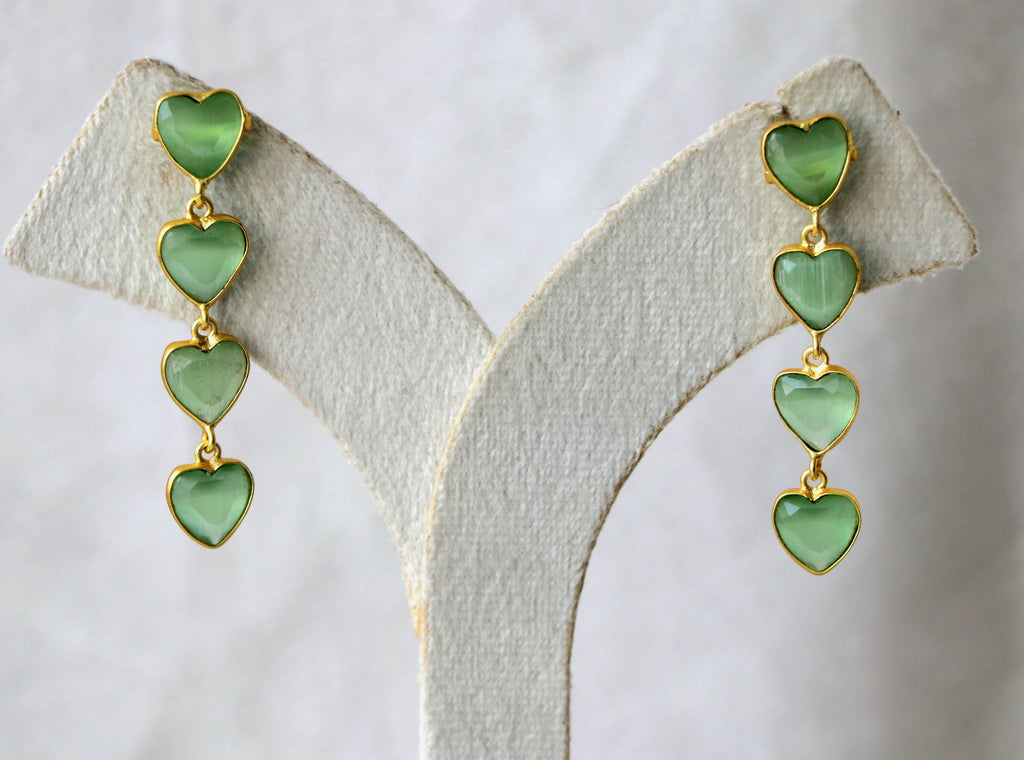 Verdant Heart Cascade Earrings