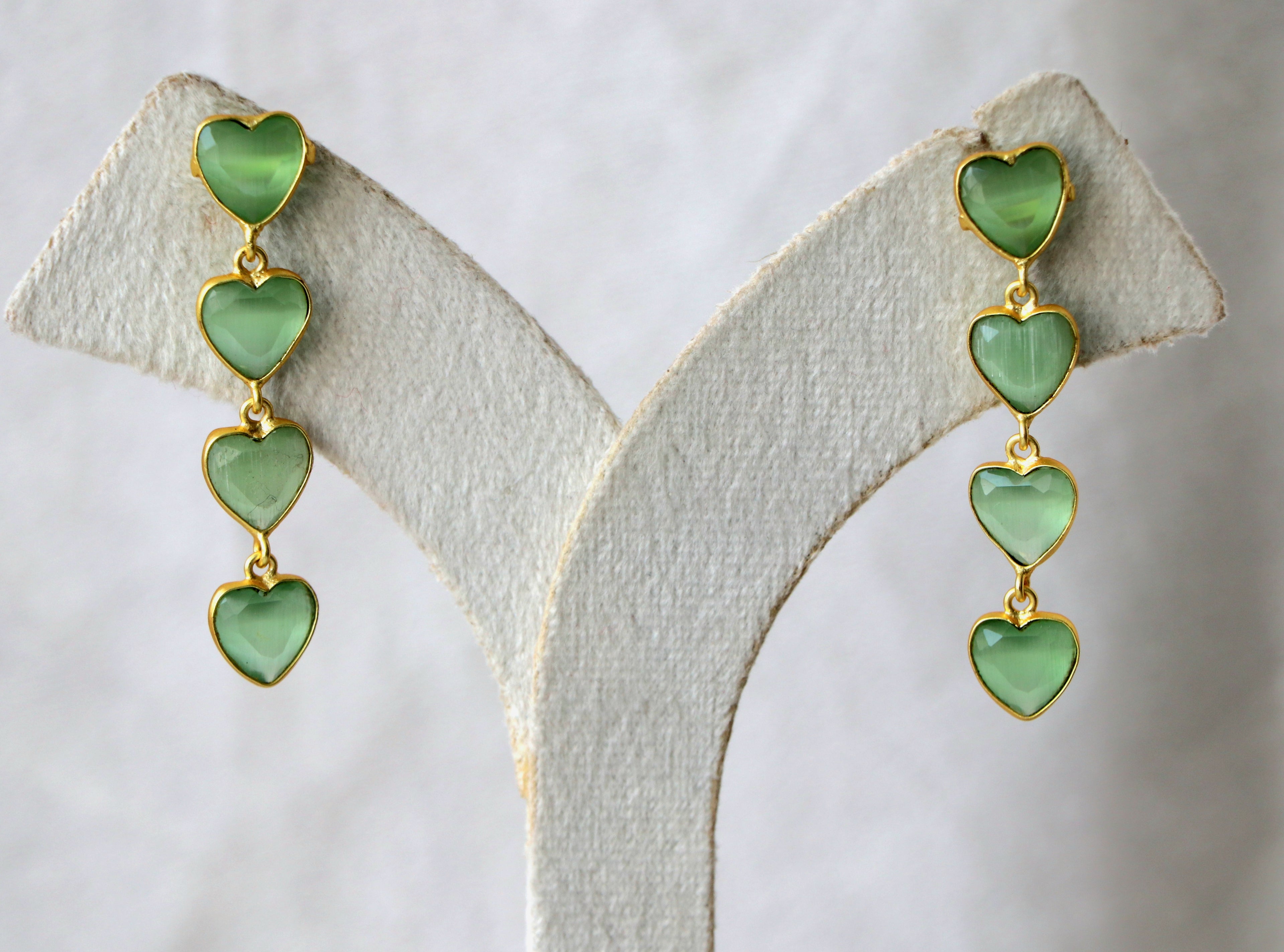 Verdant Heart Cascade Earrings