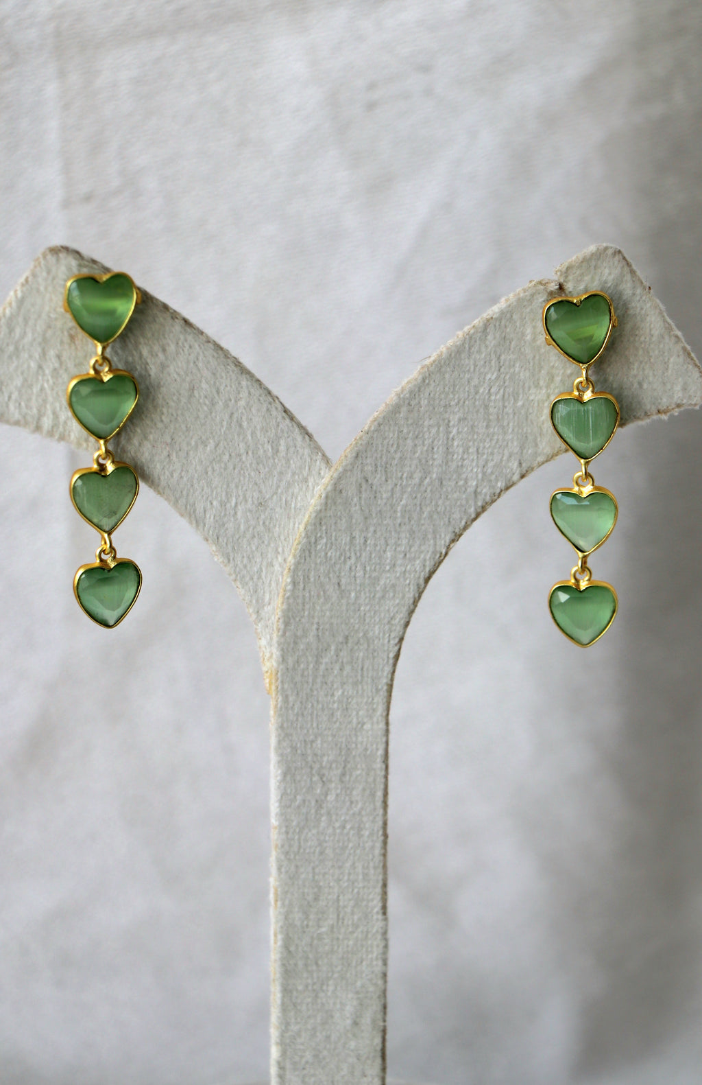 Verdant Heart Cascade Earrings